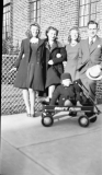 Rose, Helen, Violet, Peter, and boy in wagon ?